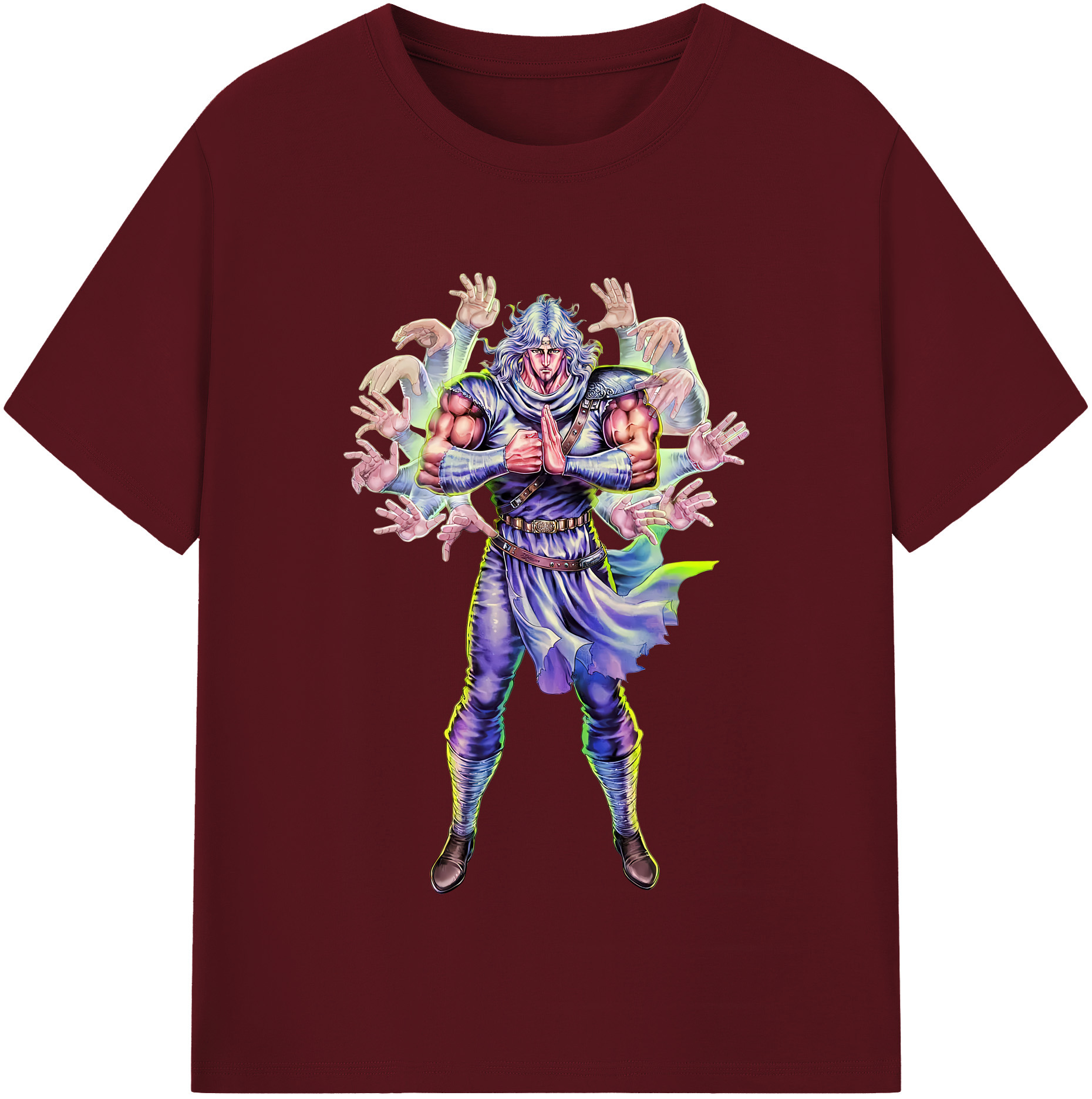 （画像用） 北斗の拳 Fist of the North Star 綿100％半袖Tシャツ（フロントプリント）